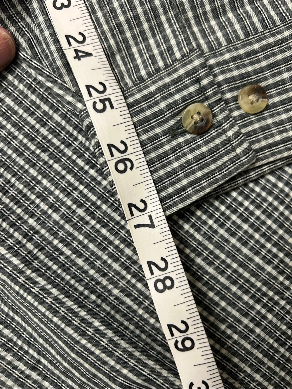 The North Face Men’s XL Green and White Plaid Button-Up Shirt